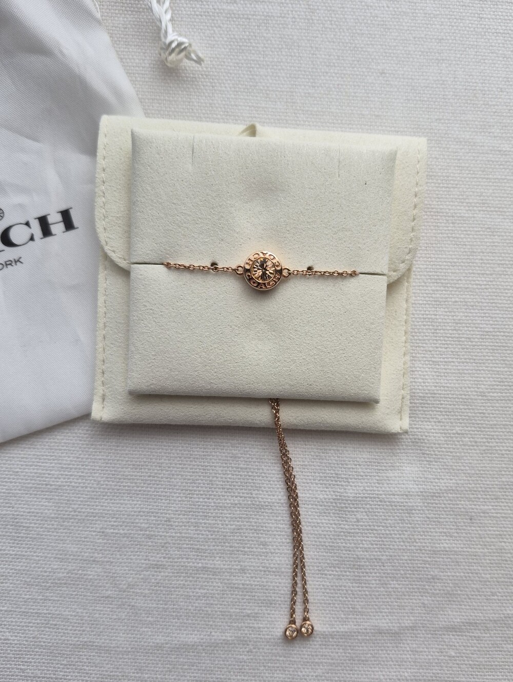 Coach Rose Gold Slider Bracelet
